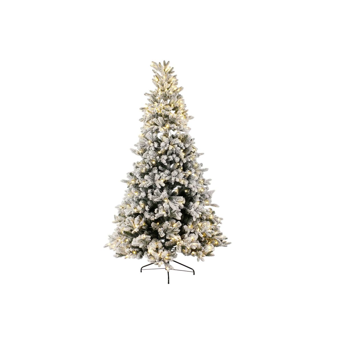 Julgran DKD Home Decor Vit Grön Polyetylen Snöfall 140 x 140 x 210 cm - 6