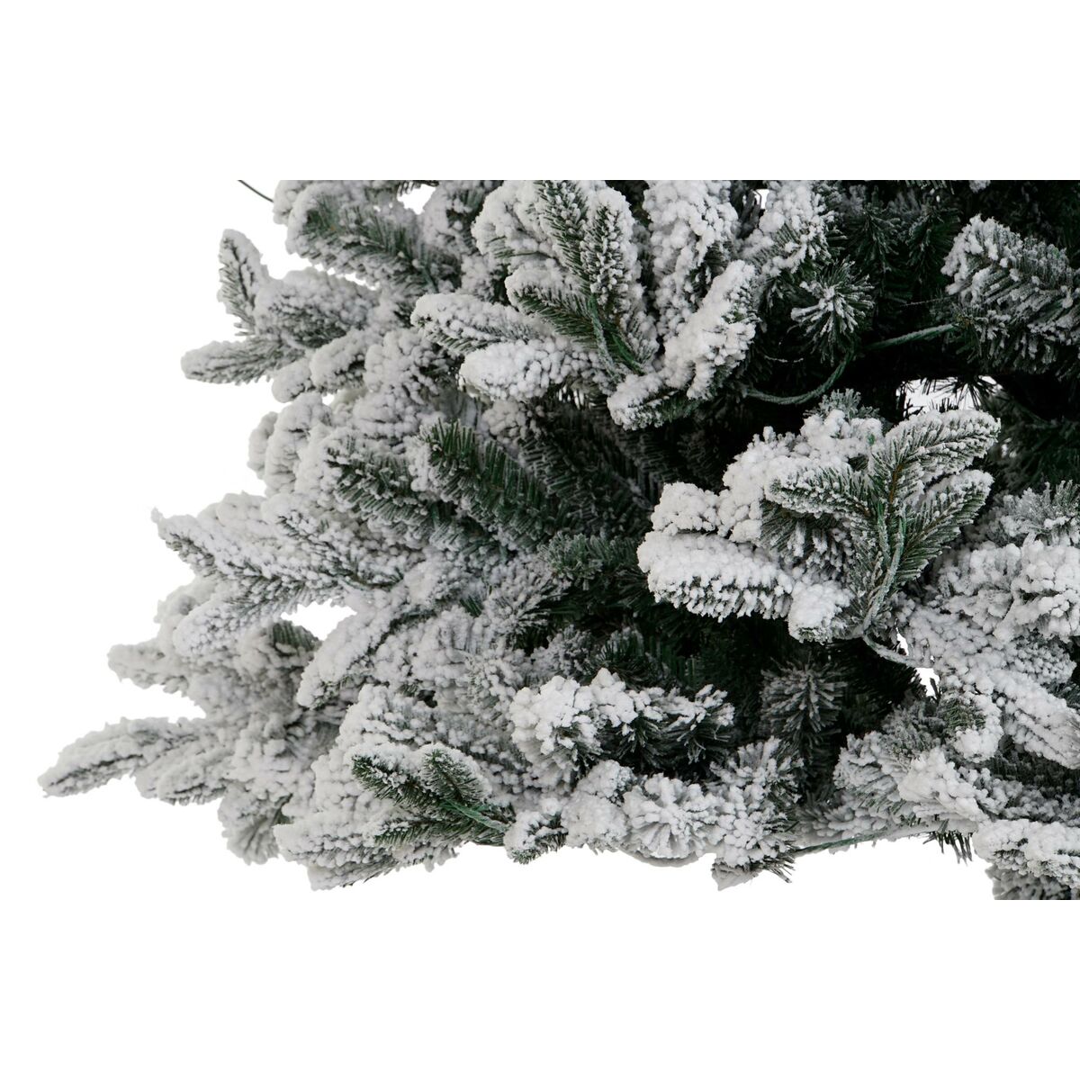Julgran DKD Home Decor Vit Grön Polyetylen Snöfall 140 x 140 x 210 cm - 3