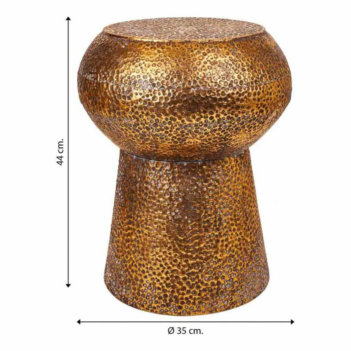 Sittpall Alexandra House Living Gyllene Järn 35 x 44 x 35 cm - 6