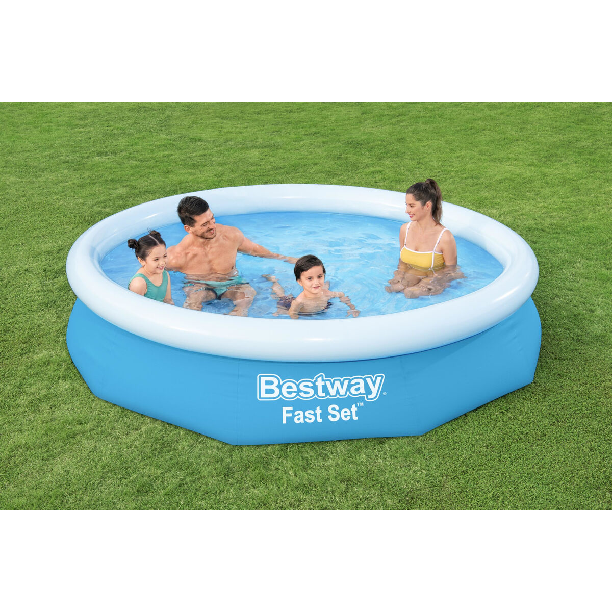 Bestway Uppblåsbar Pool Vuxen Ring 305x66 cm Trädgård 57456 - 12