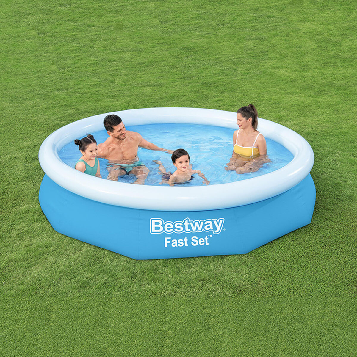 Bestway Uppblåsbar Pool Vuxen Ring 305x66 cm Trädgård 57456 - 10