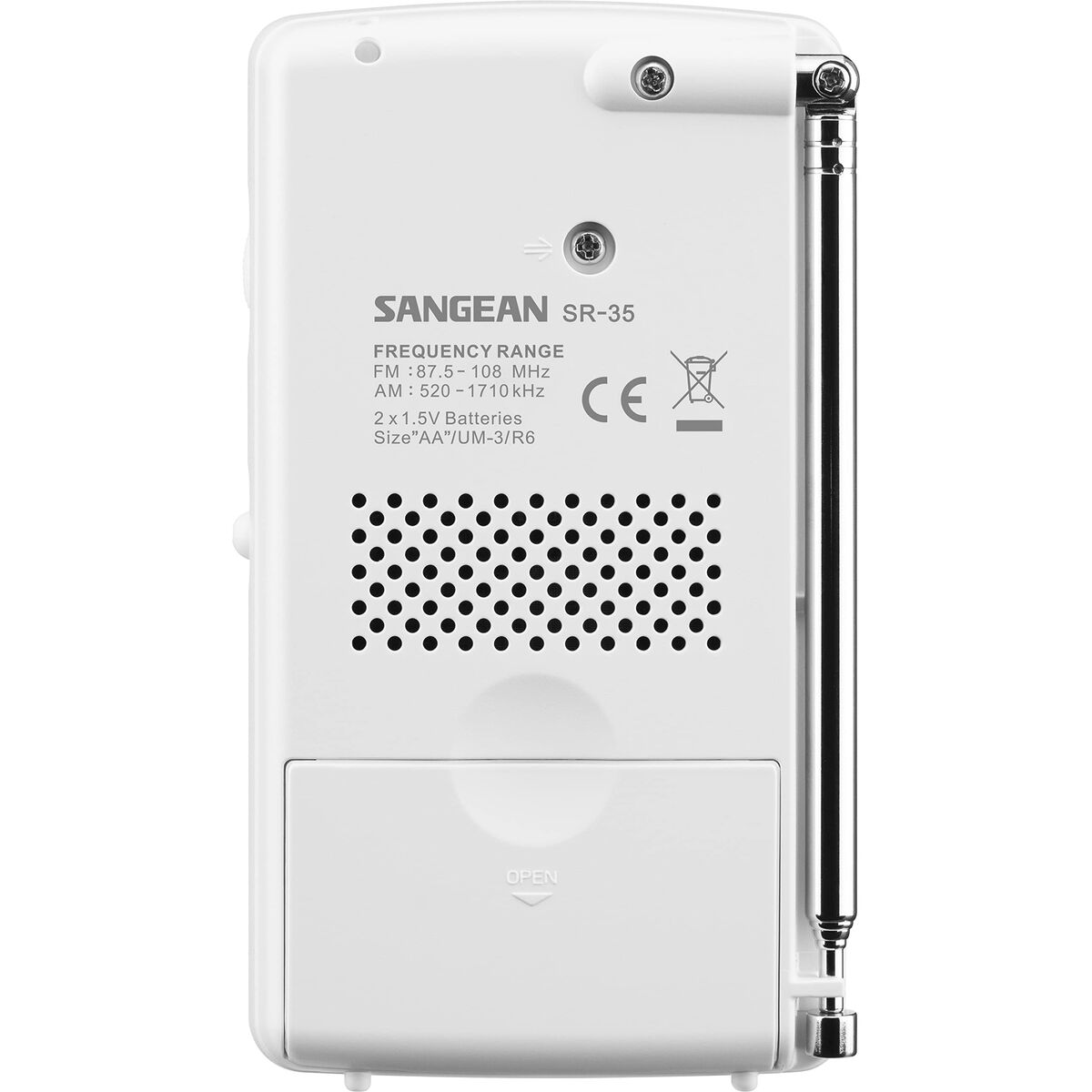 Radio Sangean SR35W BLANCO Vit - 3