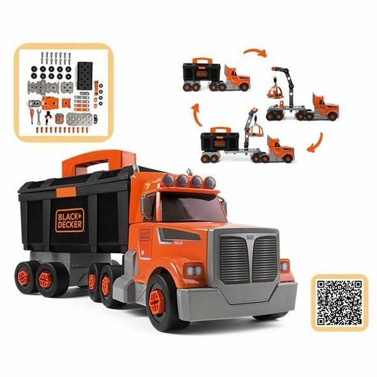 Lastbil Smoby BLACK + DECKER Gul