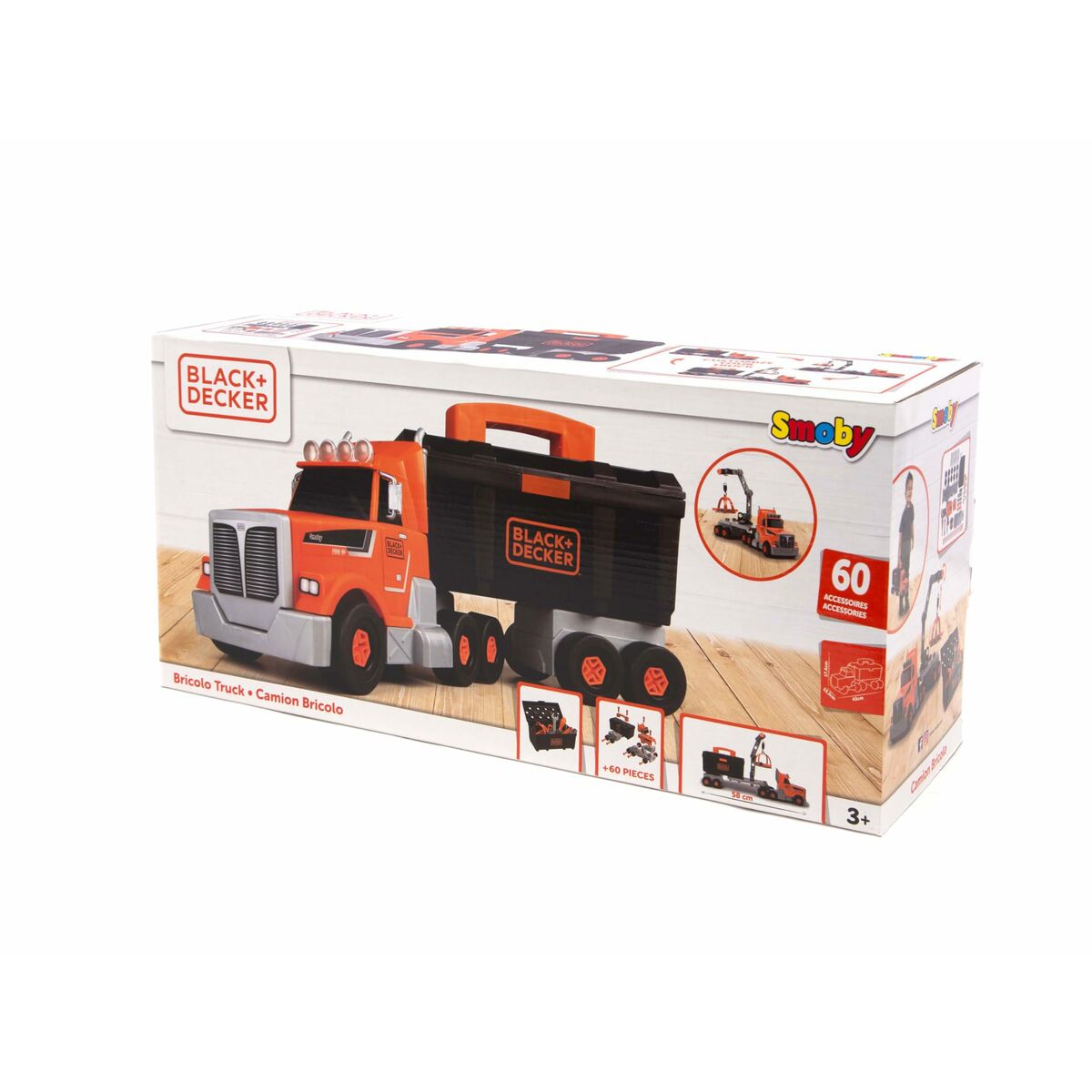 Lastbil Smoby BLACK + DECKER Gul - 2