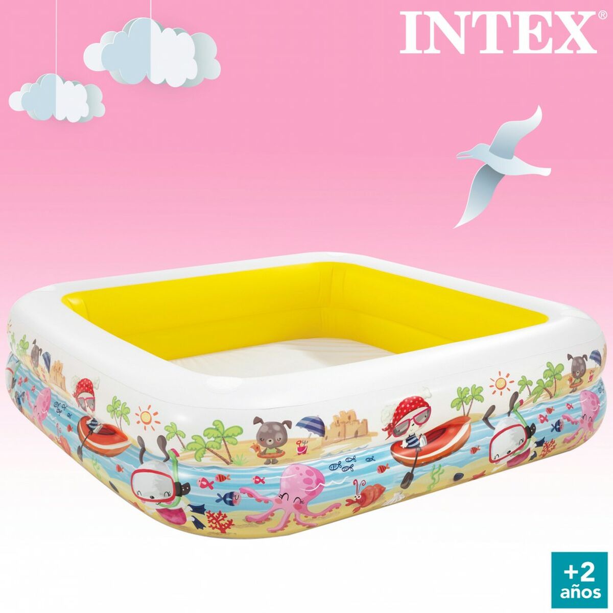 Uppblåsbar plaskpool för barn Intex Markis 295 L 157 x 122 x 157 cm (3 antal) - 5