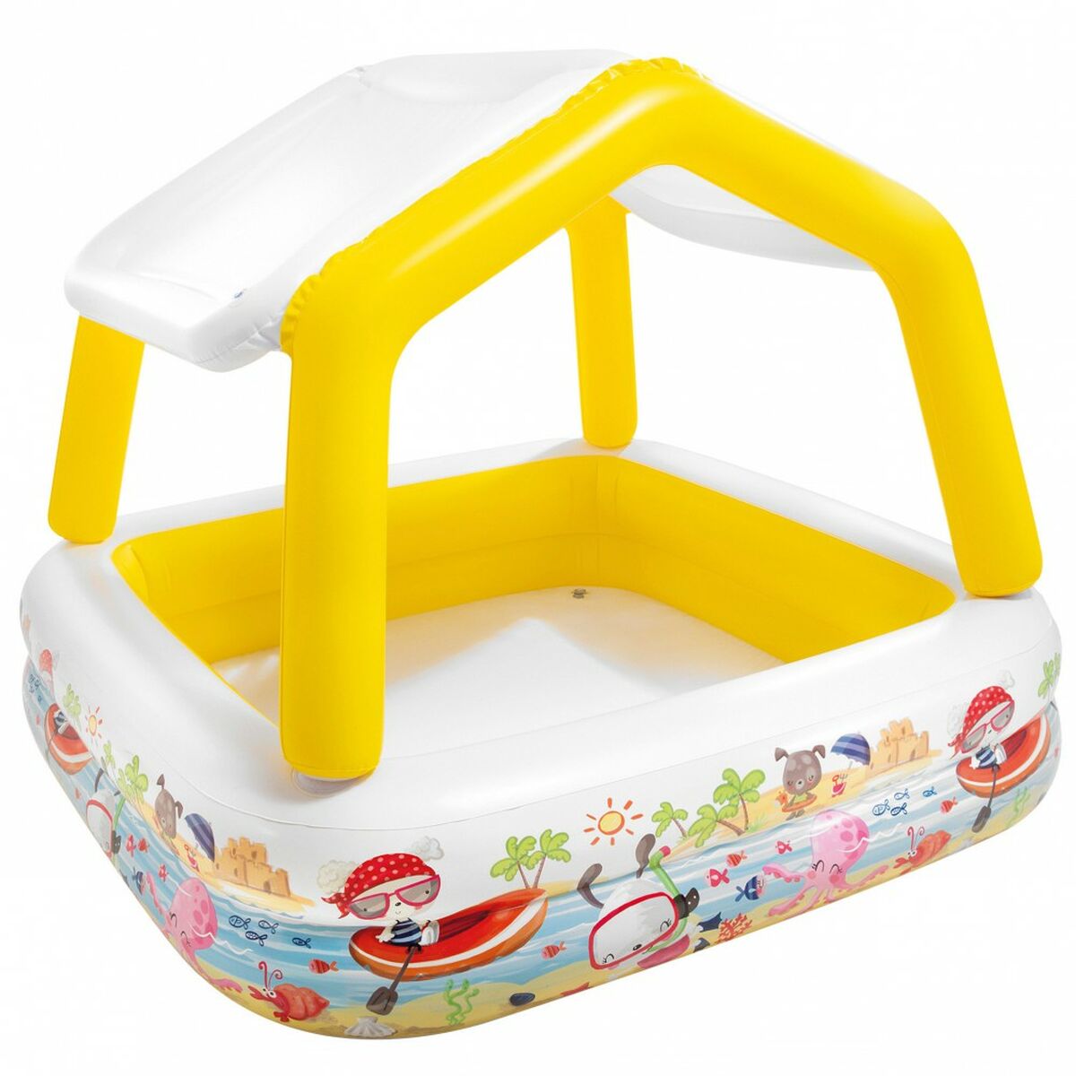 Uppblåsbar plaskpool för barn Intex Markis 295 L 157 x 122 x 157 cm (3 antal) - 2