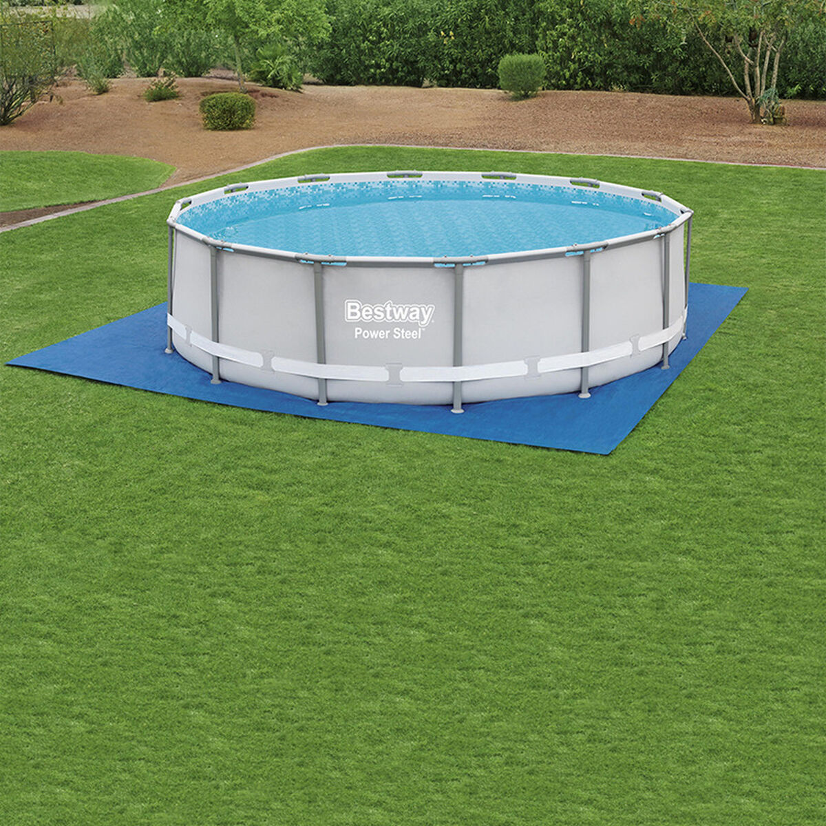 Bestway Poolbotten Skydd 488x488 cm Trädgård 58003 - 2