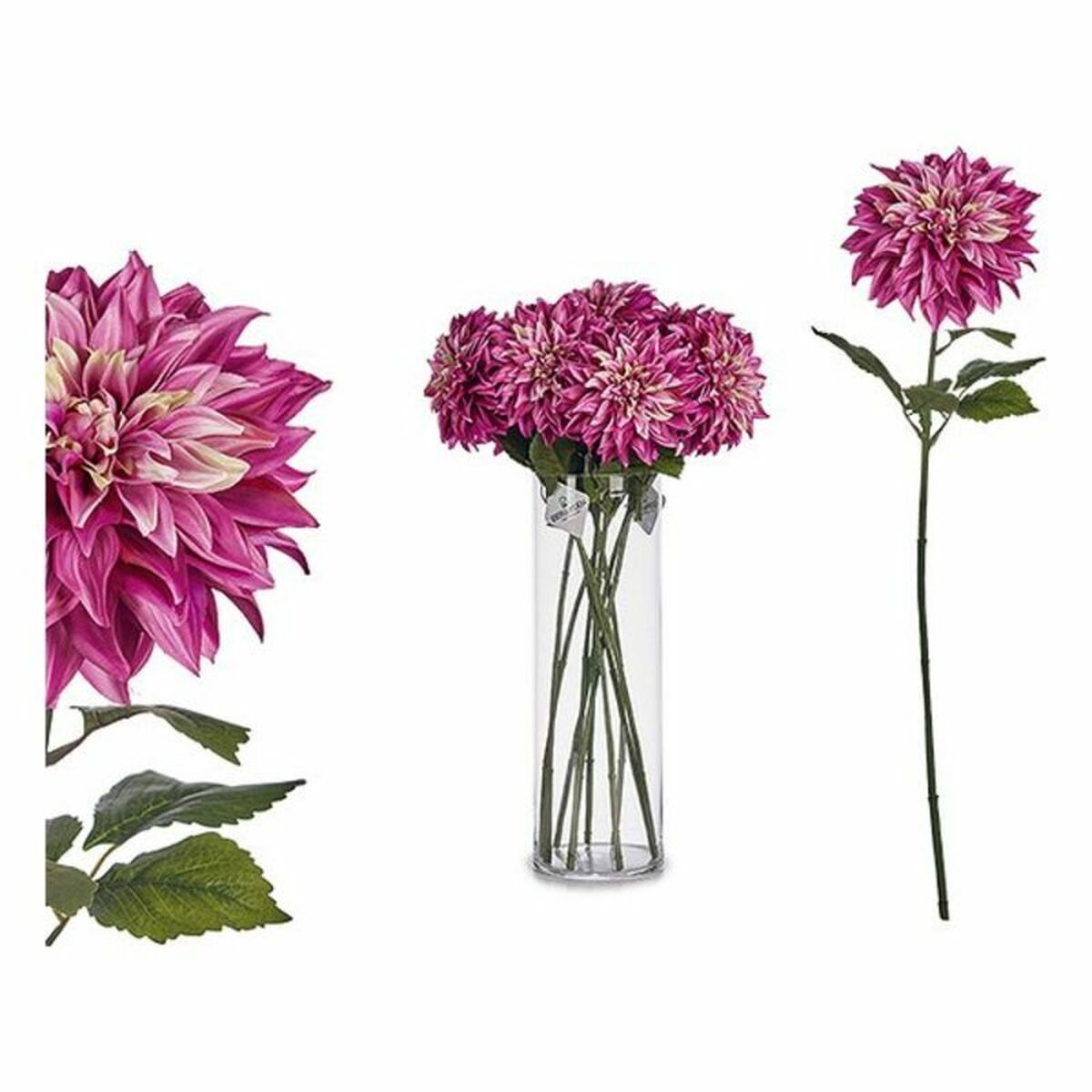 Dekorativ blomma Ibergarden Grön Rosa 16 x 74 x 16 cm Dahlia