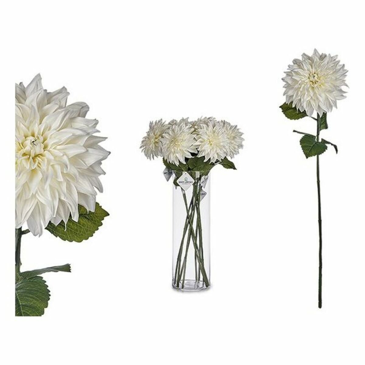 Dekorativ blomma Ibergarden Grön Rosa 16 x 74 x 16 cm Dahlia - 2
