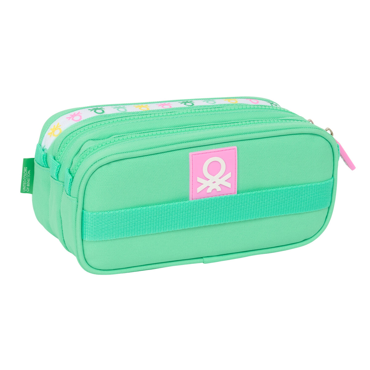 Tredubbel Carry-all Benetton Mint Grön 21,5 x 10 x 8 cm - 4