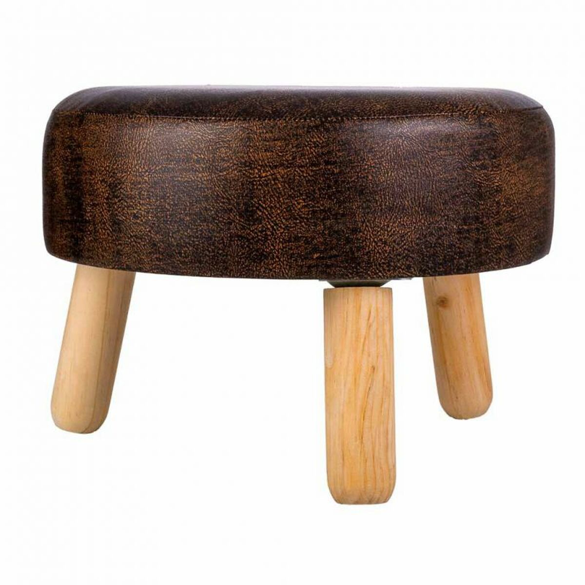 Sittpall Alexandra House Living Brun Polyuretan Trä MDF 40 x 29 x 40 cm - 2
