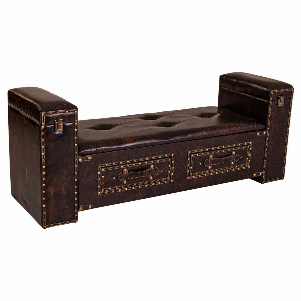 Sittpall Alexandra House Living Svart Polyuretan Trä MDF 40 x 52 x 130 cm