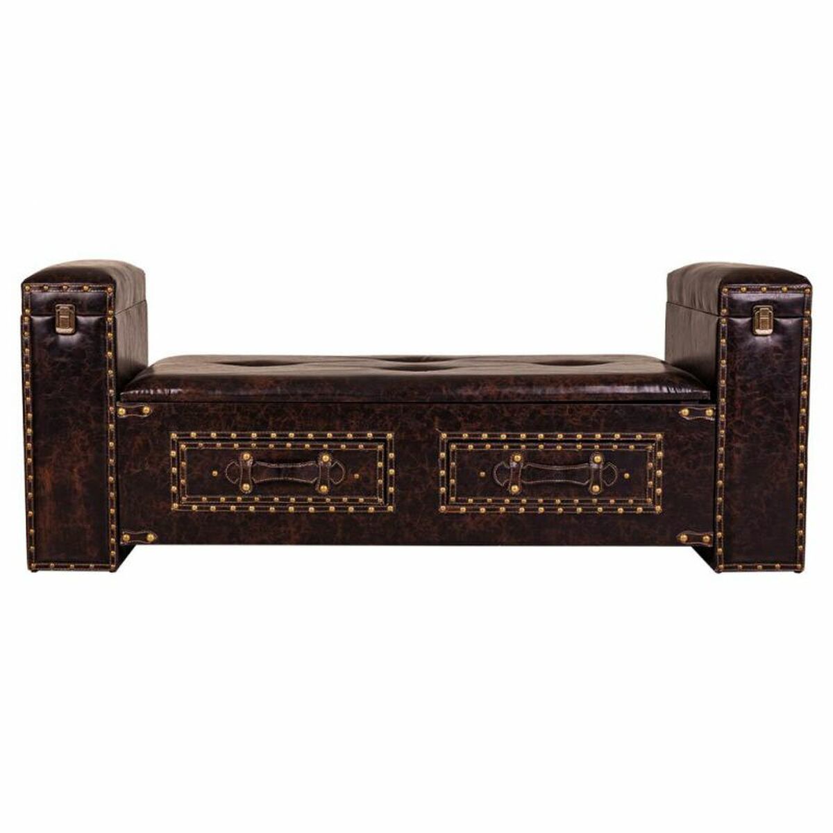 Sittpall Alexandra House Living Svart Polyuretan Trä MDF 40 x 52 x 130 cm - 2