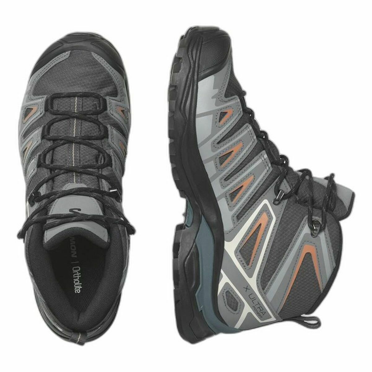 Vandring stövlar Salomon X Ultra Pioneer Mid Gore-Tex Kvinna Grå - 3