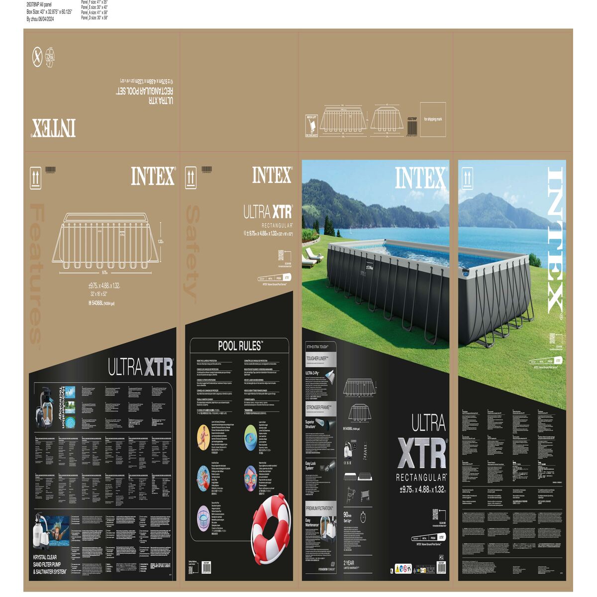 flyttbar pool Intex 26378 975 x 132 x 488 cm - 7