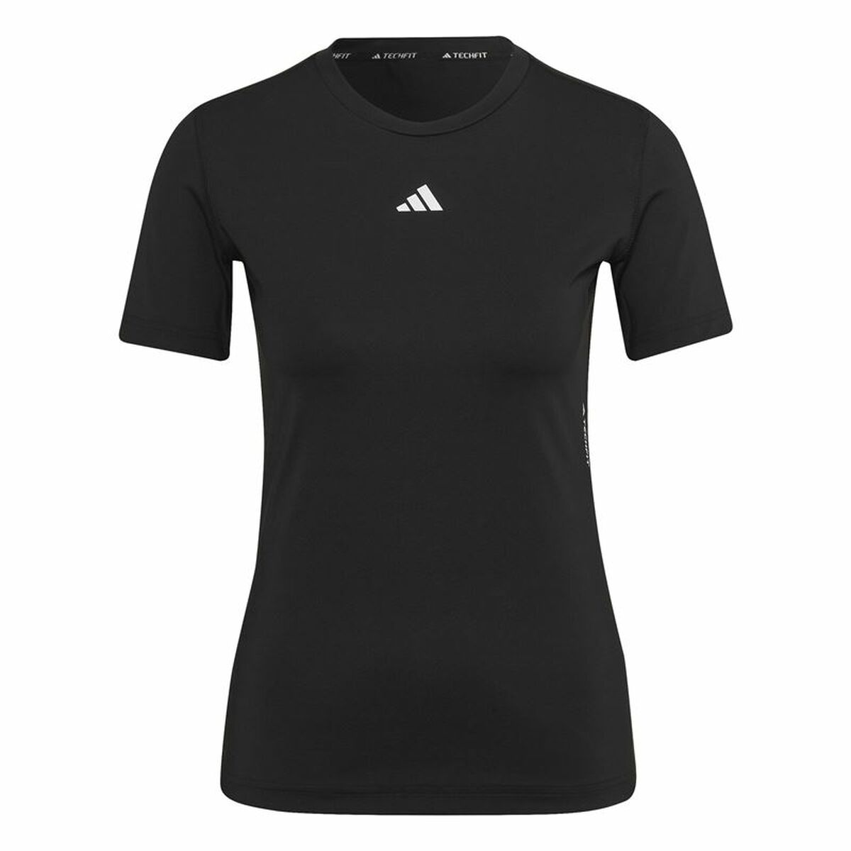 T-shirt med kortärm Dam Adidas Techfit Svart