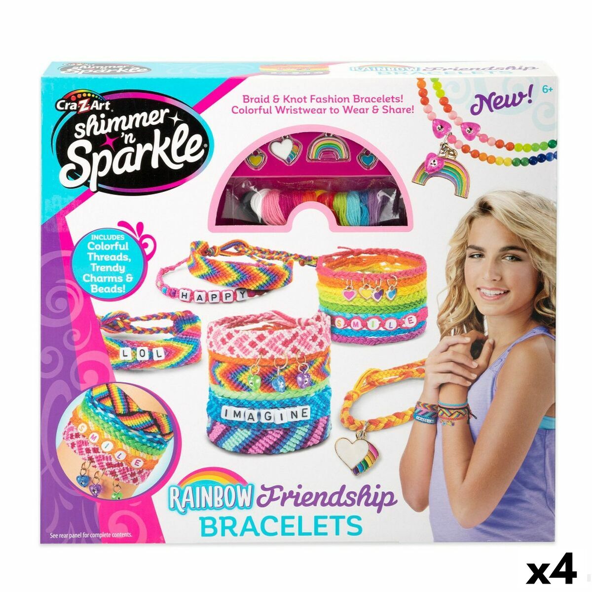 Armbandssats Cra-Z-Art Friendship Plast 15 x 23 x 0,1 cm (4 antal) - 3