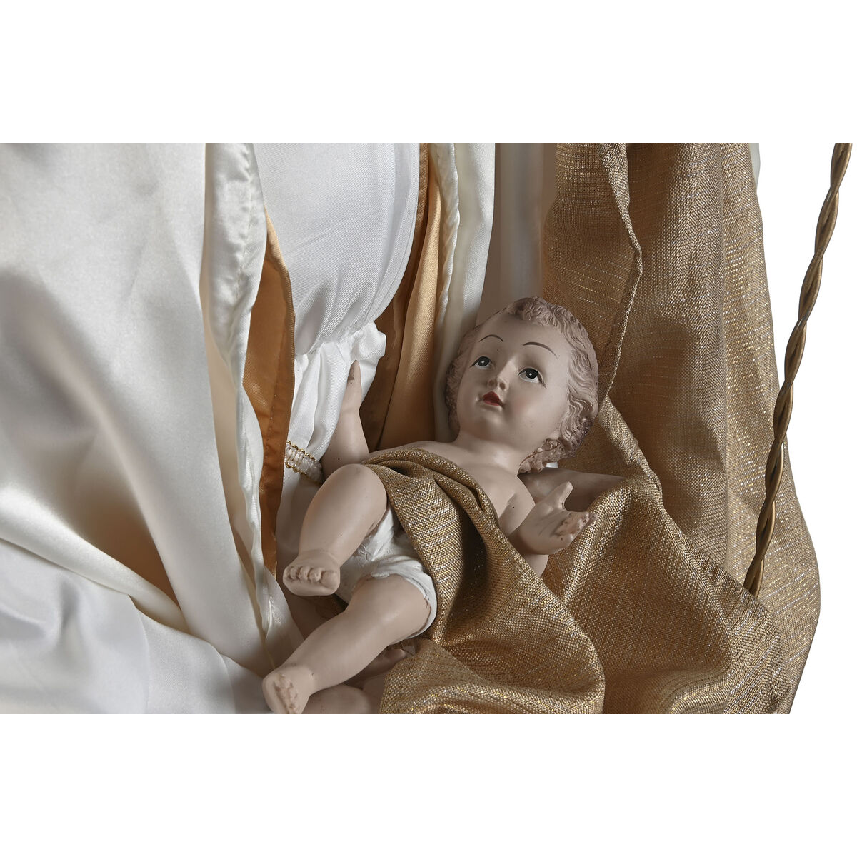 Julkrubba-set Home ESPRIT Vit Gyllene 48 x 28 x 96 cm - 3
