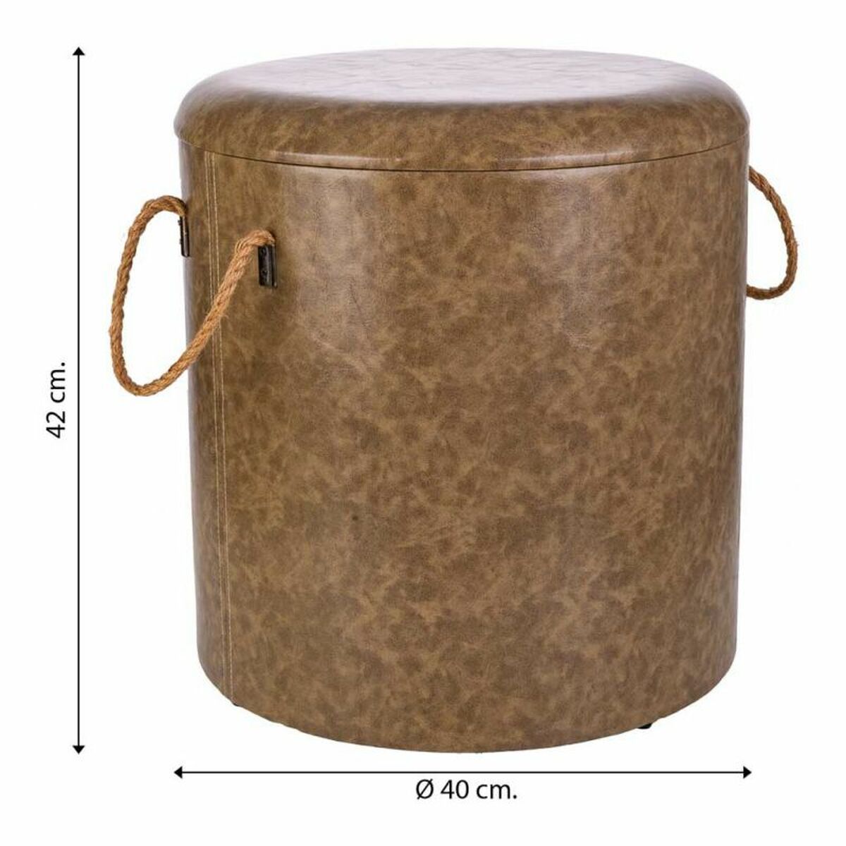 Sittpall Alexandra House Living Grå Polyuretan Trä MDF 40 x 42 x 40 cm - 6