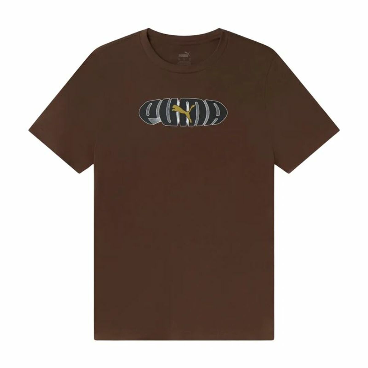 T-shirt med kortärm Herr Puma Brun