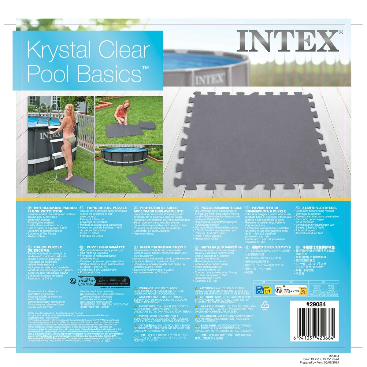 Skyddspresenning Intex Grå 100 x 0,5 x 200 cm (12 antal) - 5