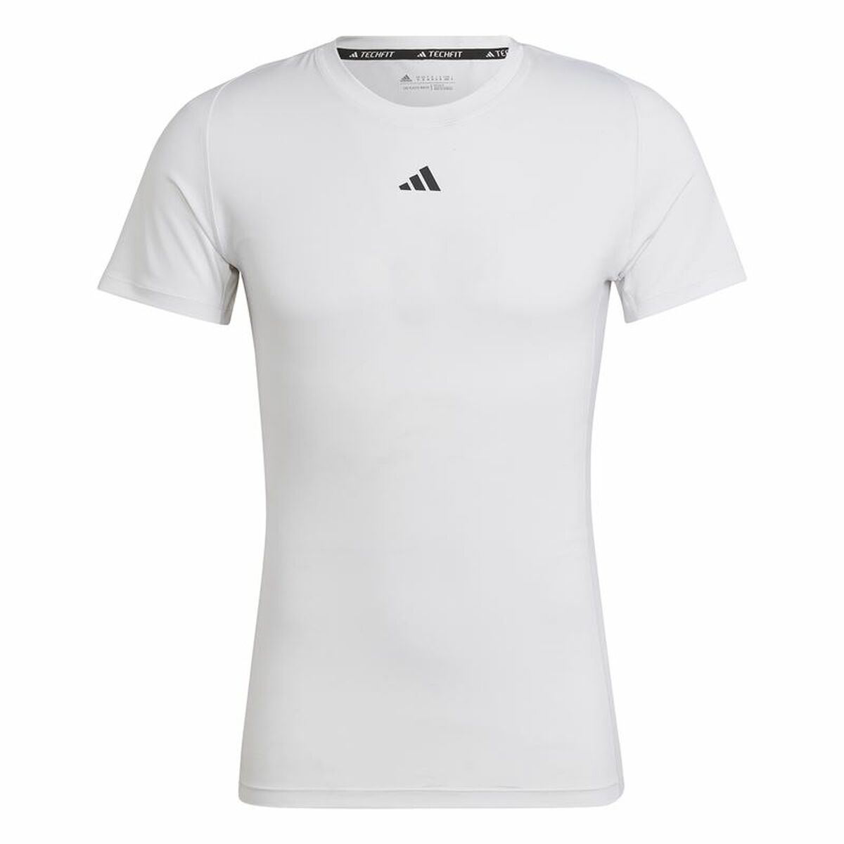 T-shirt med kortärm Herr Adidas Techfit Training Vit