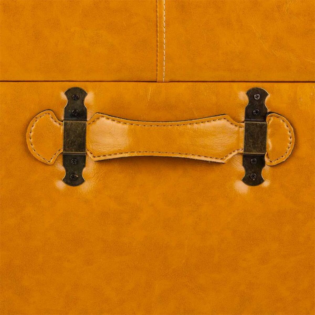 Sittpall Alexandra House Living Gul Polyuretan Trä MDF 38 x 35 x 38 cm - 6