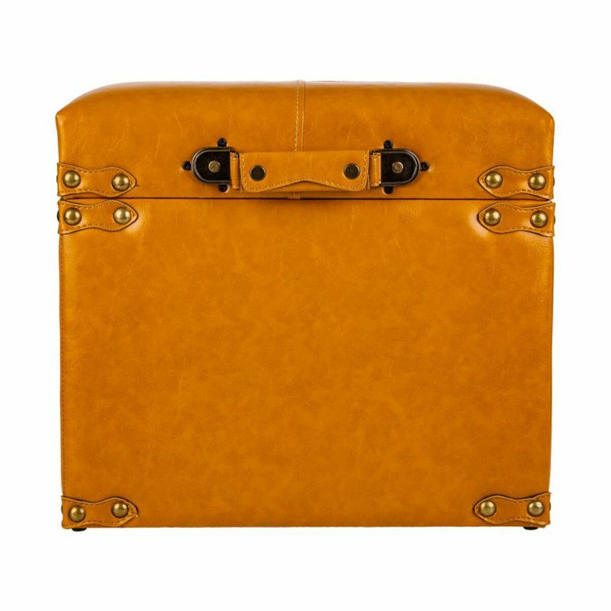 Sittpall Alexandra House Living Gul Polyuretan Trä MDF 38 x 35 x 38 cm - 3