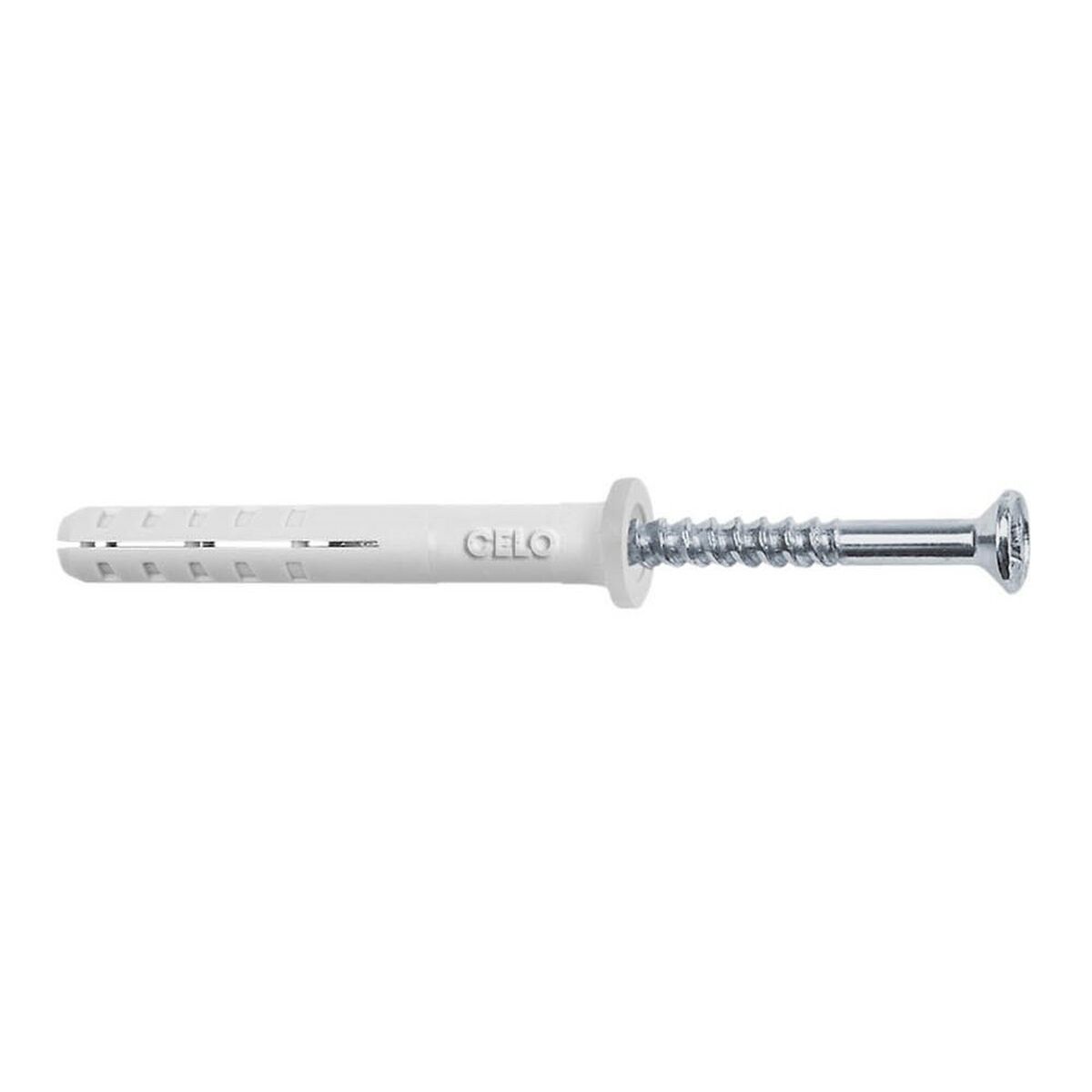 Pluggar och skruv CELO NP 6 x 40 mm Stål Platt huvud Galvaniserad (100 antal) - 2