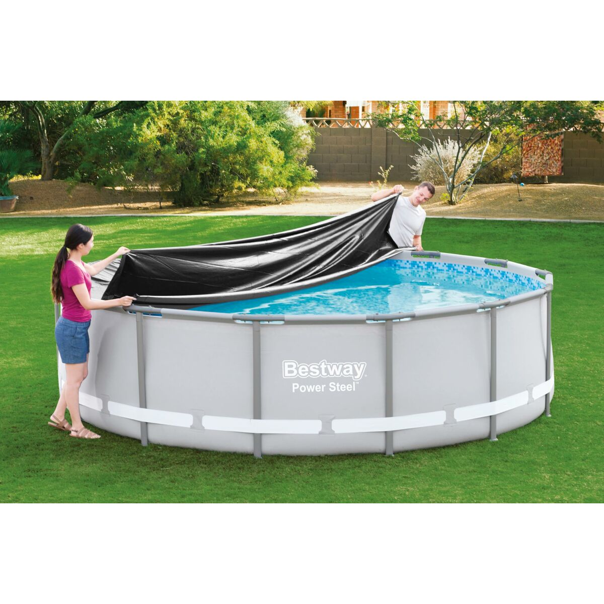 Bestway Pool Cover PVC D427 cm Trädgård 58248 - 14