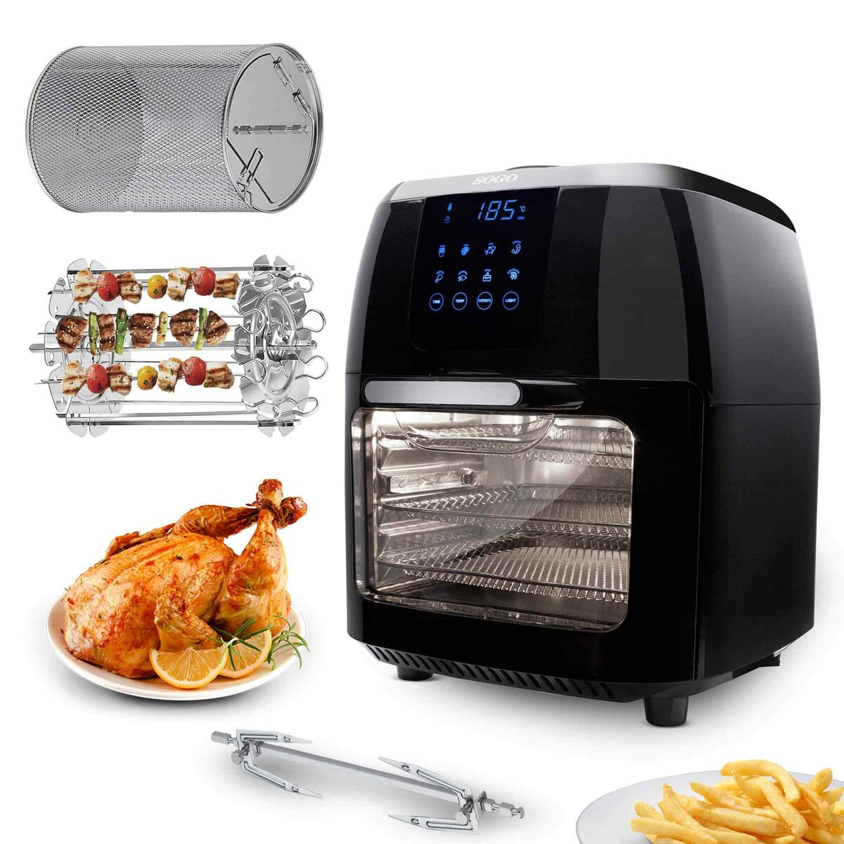 Luftfritös Sogo SS-10465 Svart 1800 W 10 L - 3