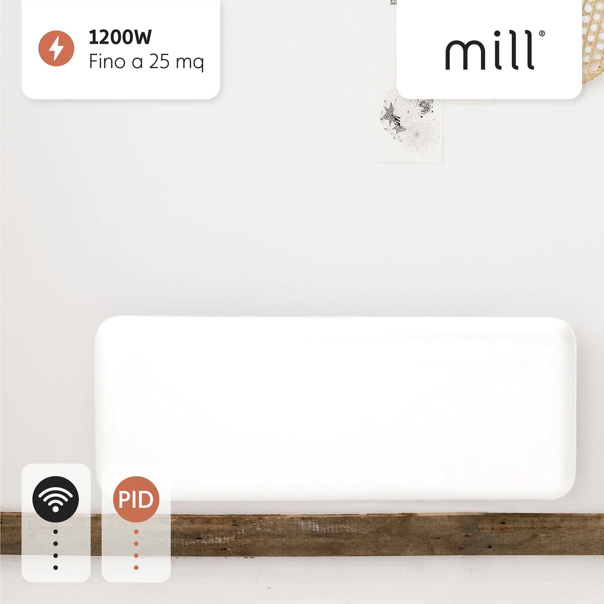 Värmeelement Mill PA1200WIFI3 Vit 1200 W - 3