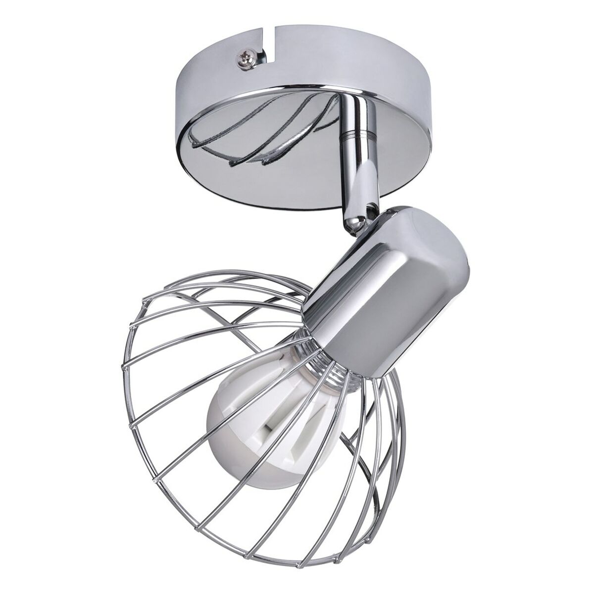 Vägglykta Activejet AJE-GIZEL 1P Silvrig Metall 40 W 230 V - 3