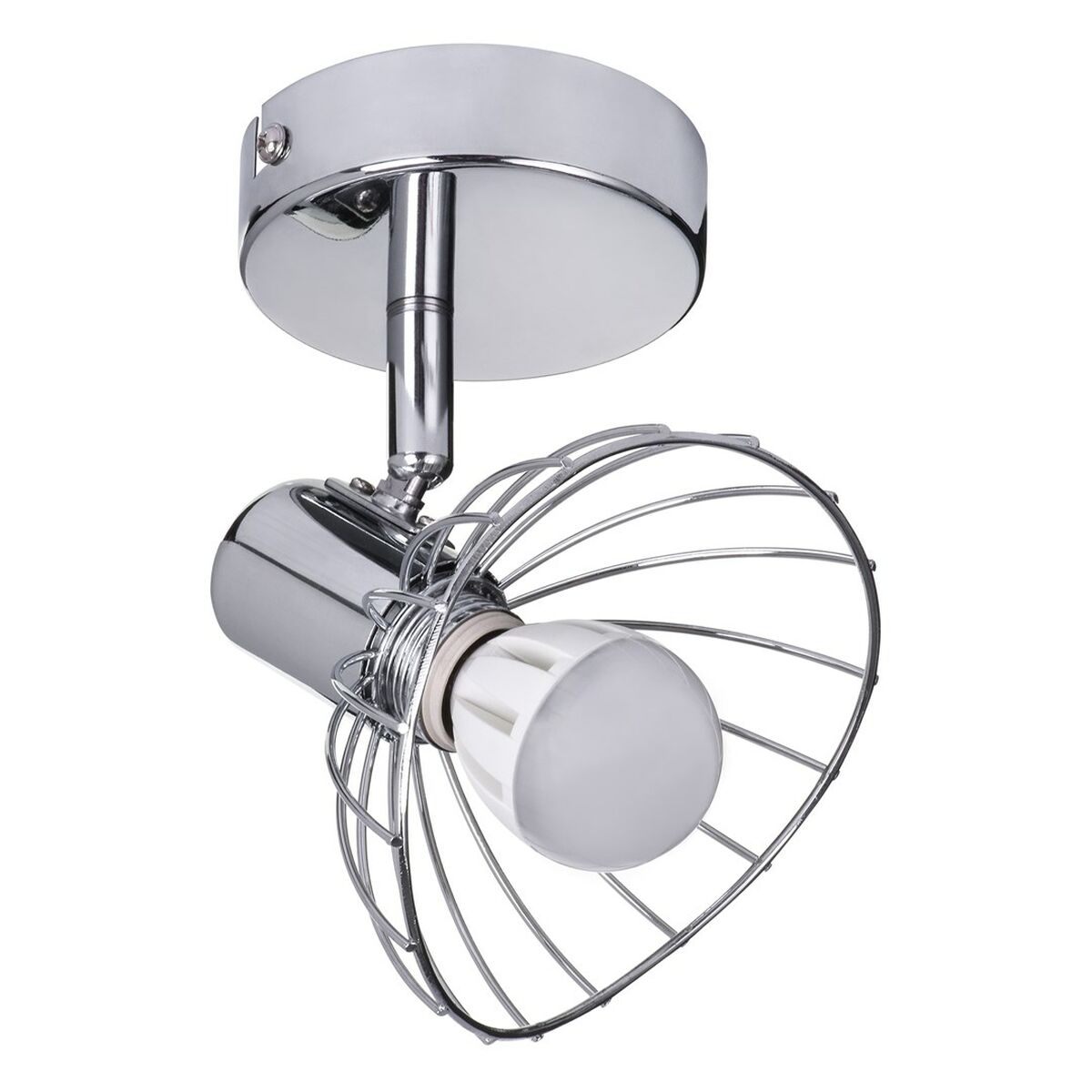 Vägglykta Activejet AJE-GIZEL 1P Silvrig Metall 40 W 230 V