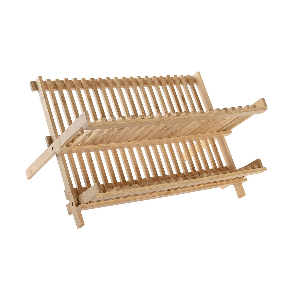 Hopvikbart diskställ för kök DKD Home Decor 42 x 27,5 x 38 cm Naturell - 4