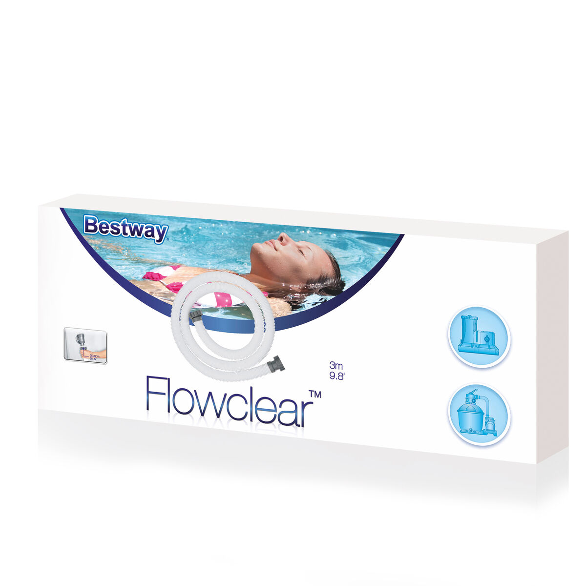 Bestway Filtrationslang med Gänga 3M D3,83 cm Pool och Trädgård 58368 - 4