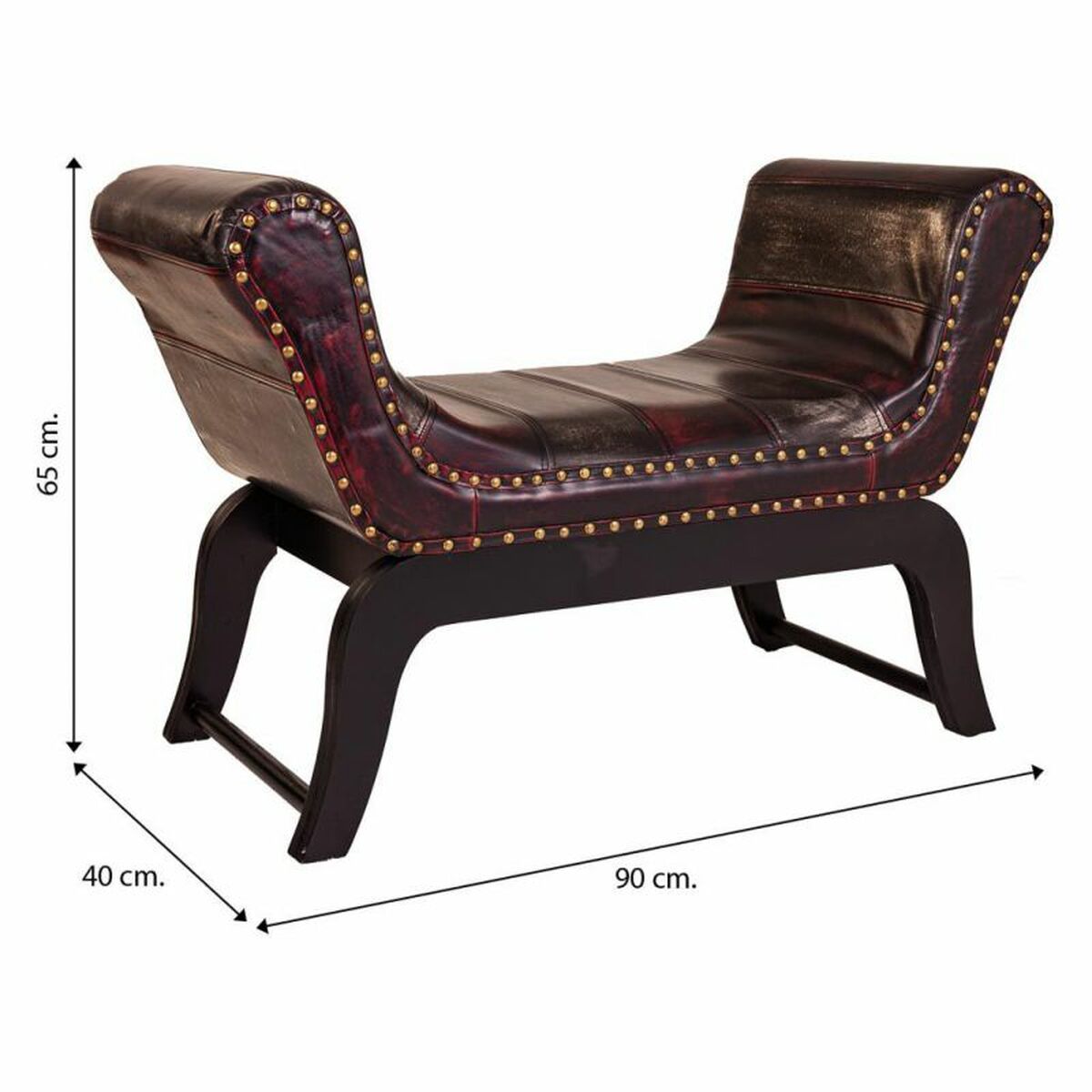 Sittpall Alexandra House Living Brun Polyuretan Trä MDF 40 x 65 x 90 cm - 7