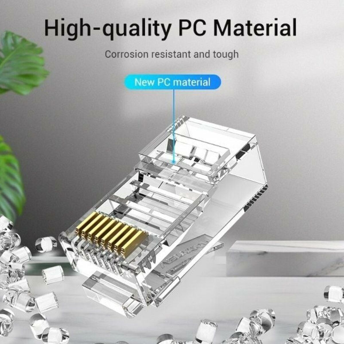 Koppling RJ45 Vention IDBR0-50 Silvrig - 2