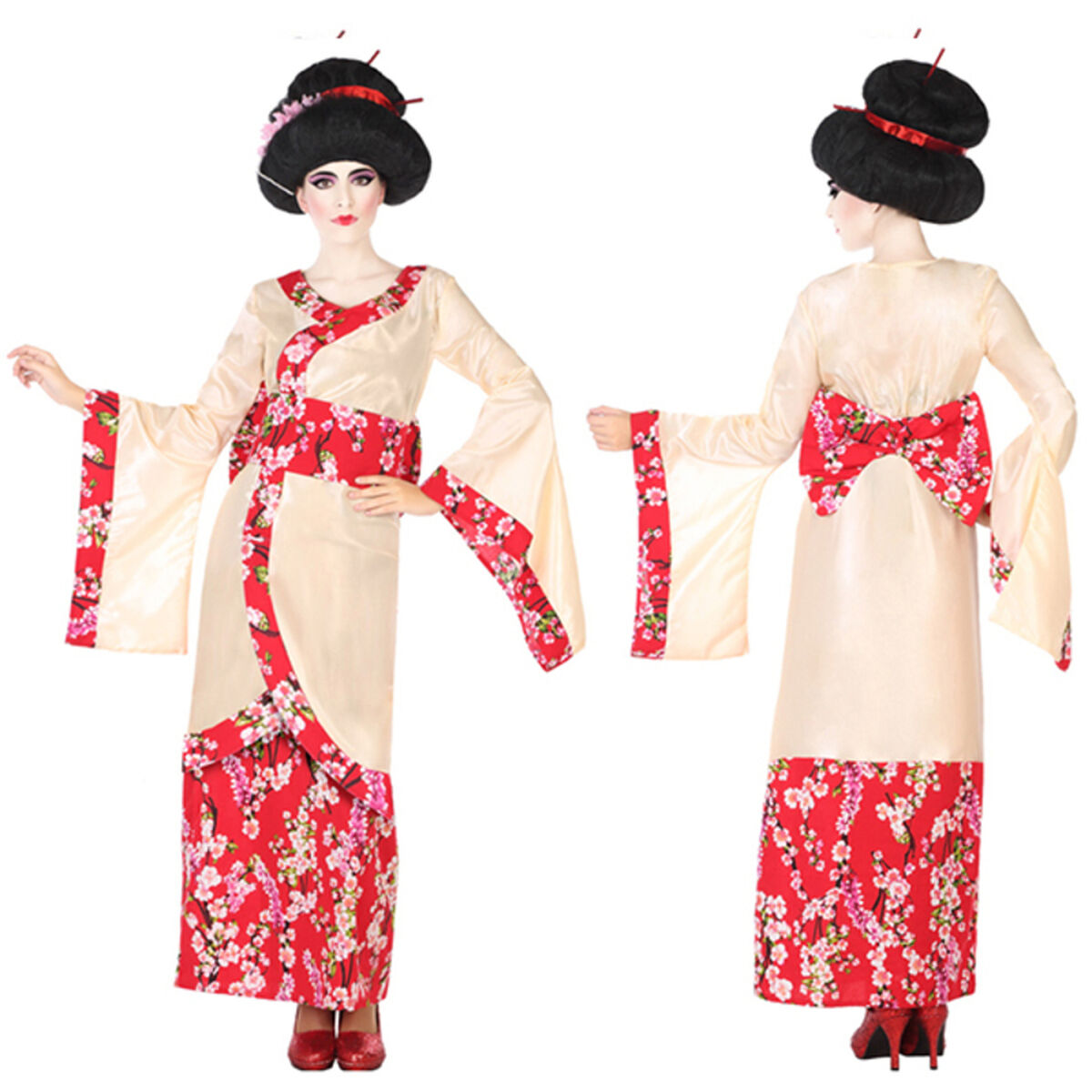 Maskeraddräkt vuxna Rosa (2 pcs) Geisha