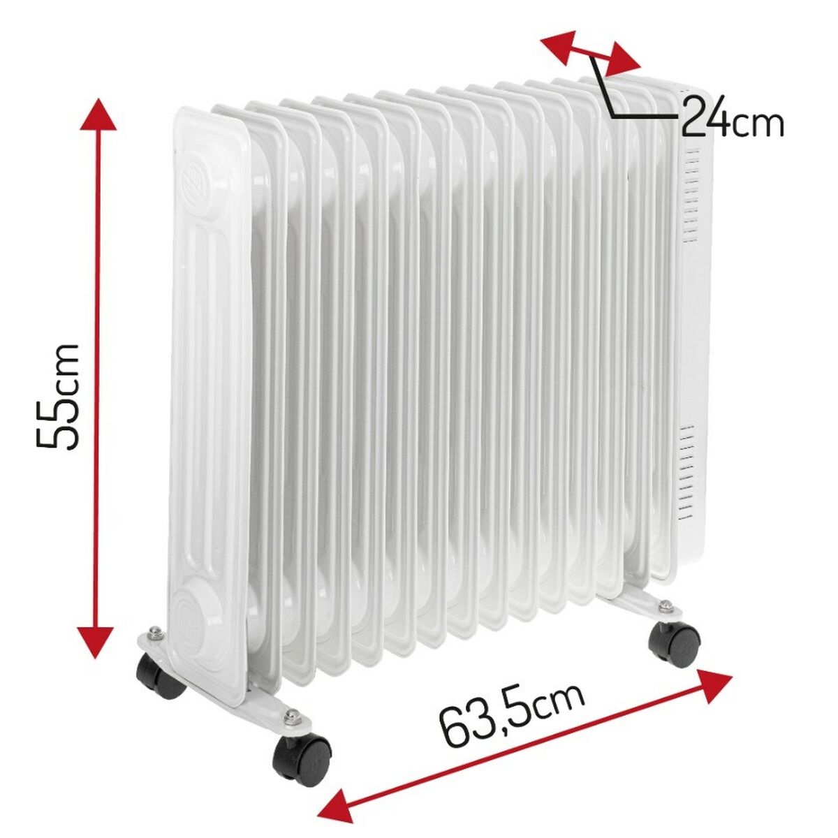 Oljeelement Adler AD 7819 Vit 2500 W - 5