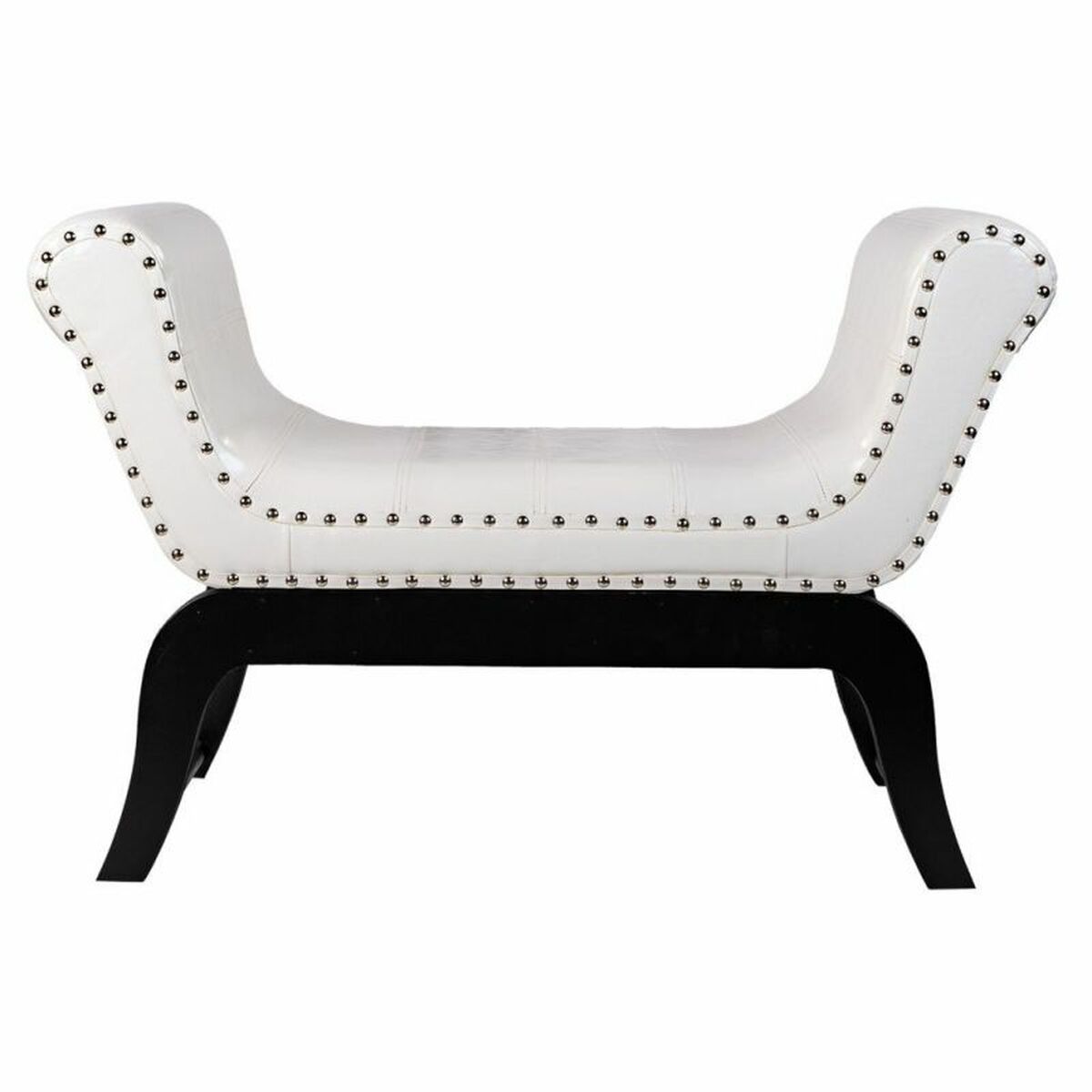 Sittpall Alexandra House Living Vit Polyuretan Trä MDF 40 x 65 x 90 cm - 3