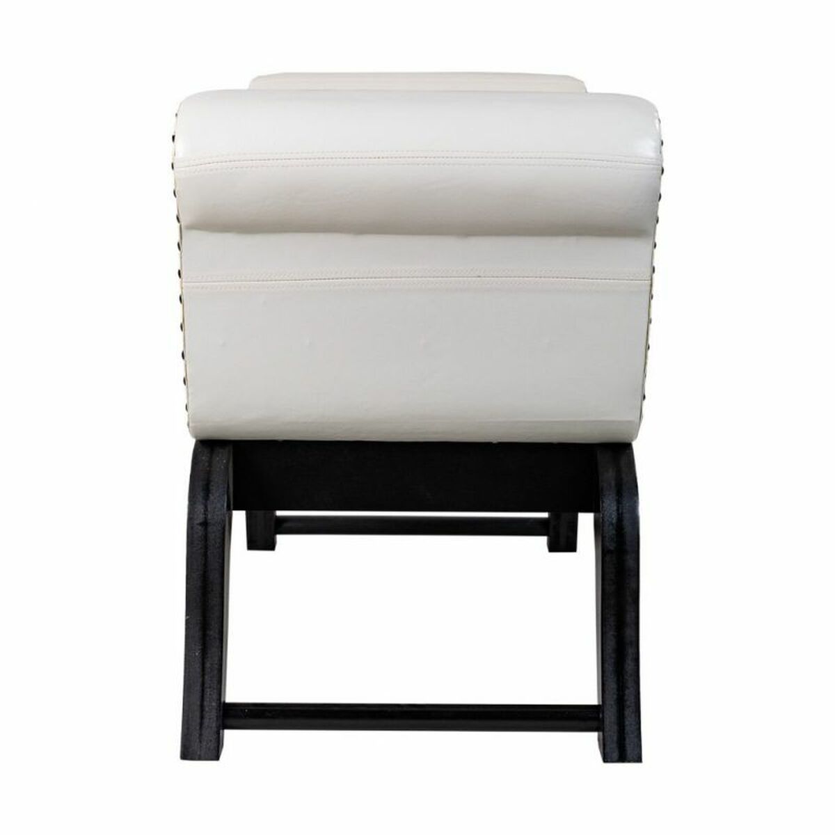Sittpall Alexandra House Living Vit Polyuretan Trä MDF 40 x 65 x 90 cm - 4