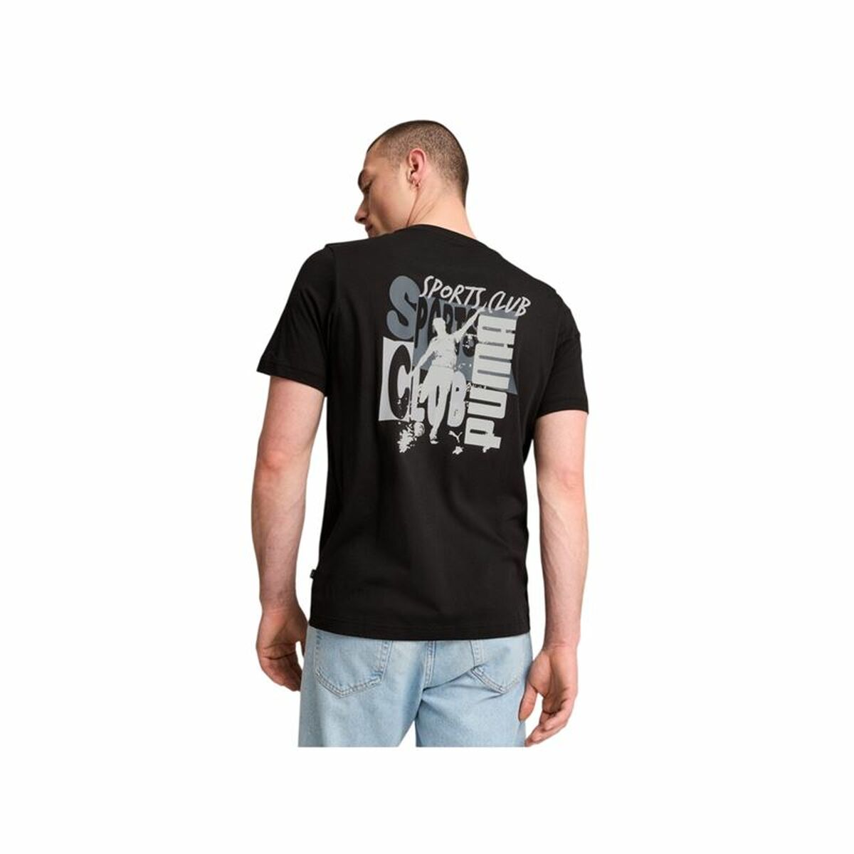 T-shirt med kortärm Herr Puma Graphics Puma Sports Club Svart - 3