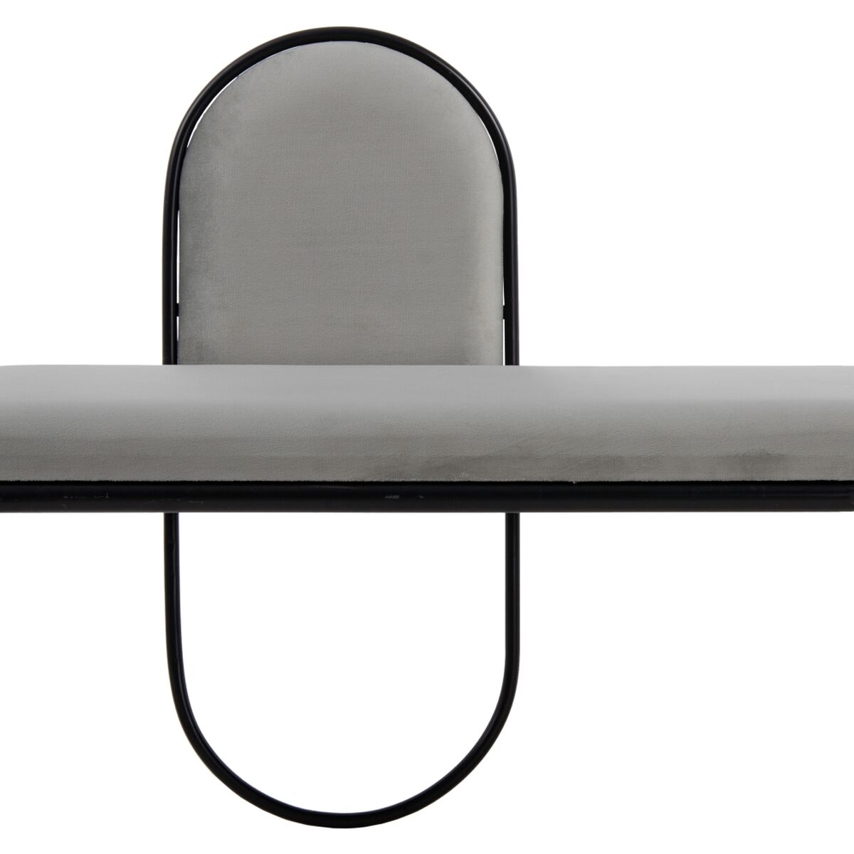 Sittpall 110 x 40 x 68 cm Syntetmaterial Grå Metall - 5