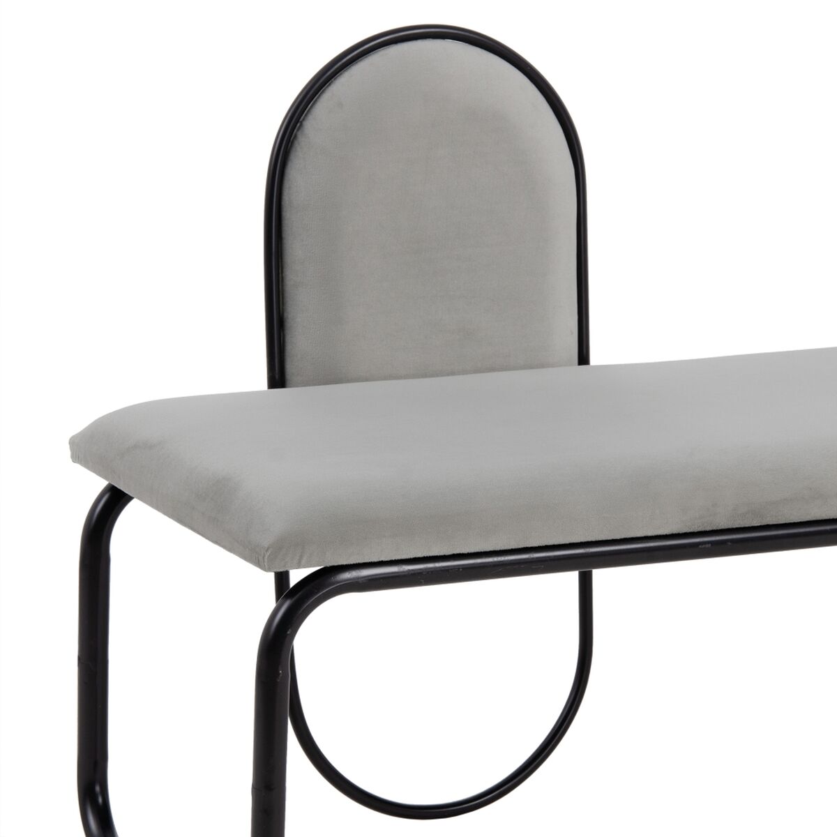 Sittpall 110 x 40 x 68 cm Syntetmaterial Grå Metall - 8