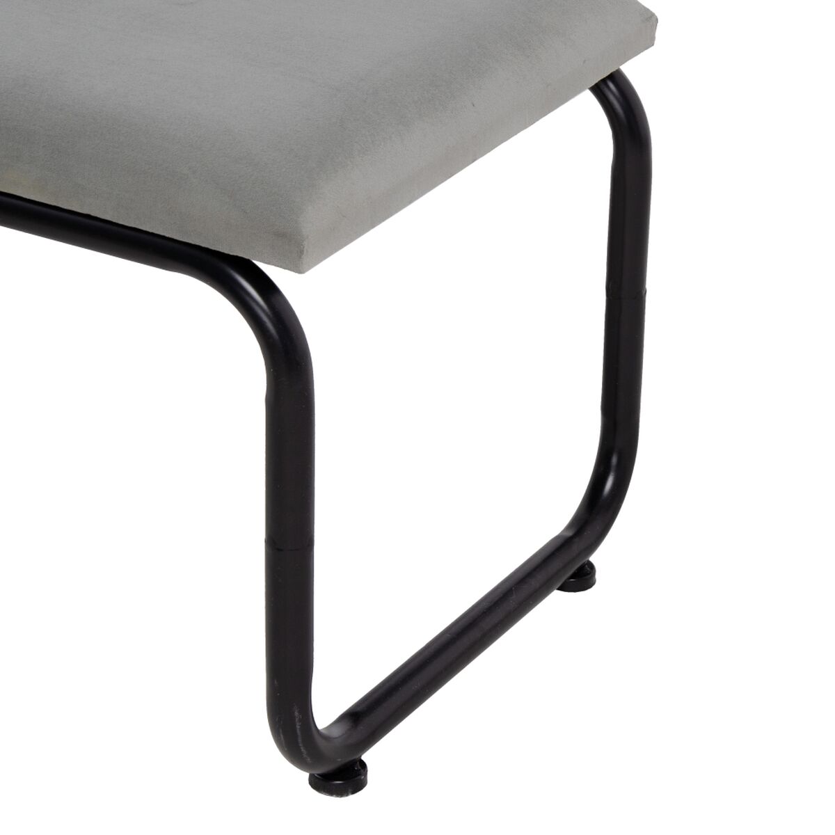 Sittpall 110 x 40 x 68 cm Syntetmaterial Grå Metall - 2