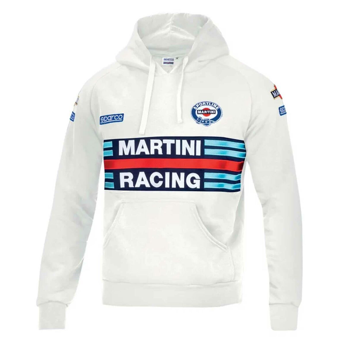 Tröja med huva Sparco Martini Racing S Vit