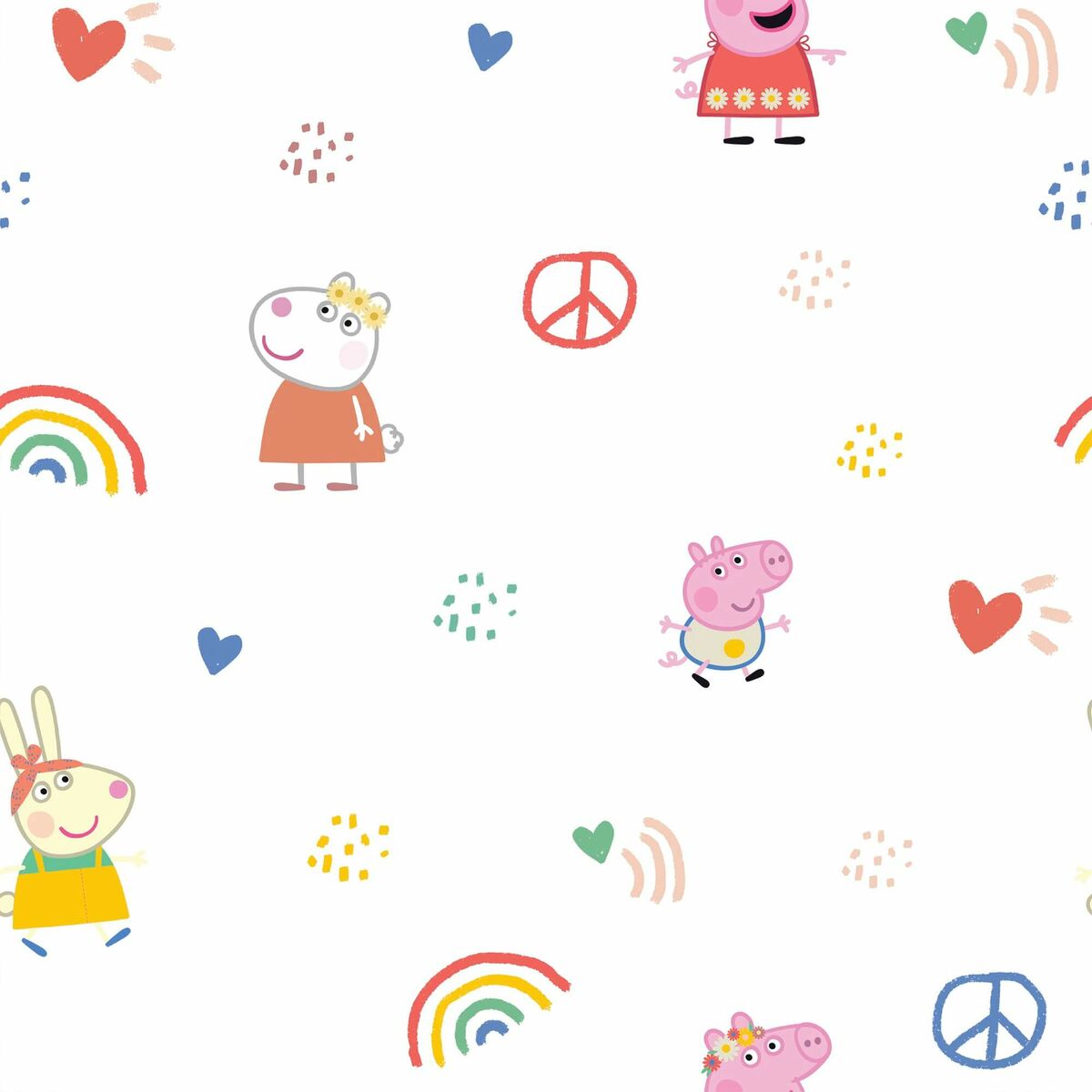 Bäddset Peppa Pig Peace Multicolour 3 Delar - 4