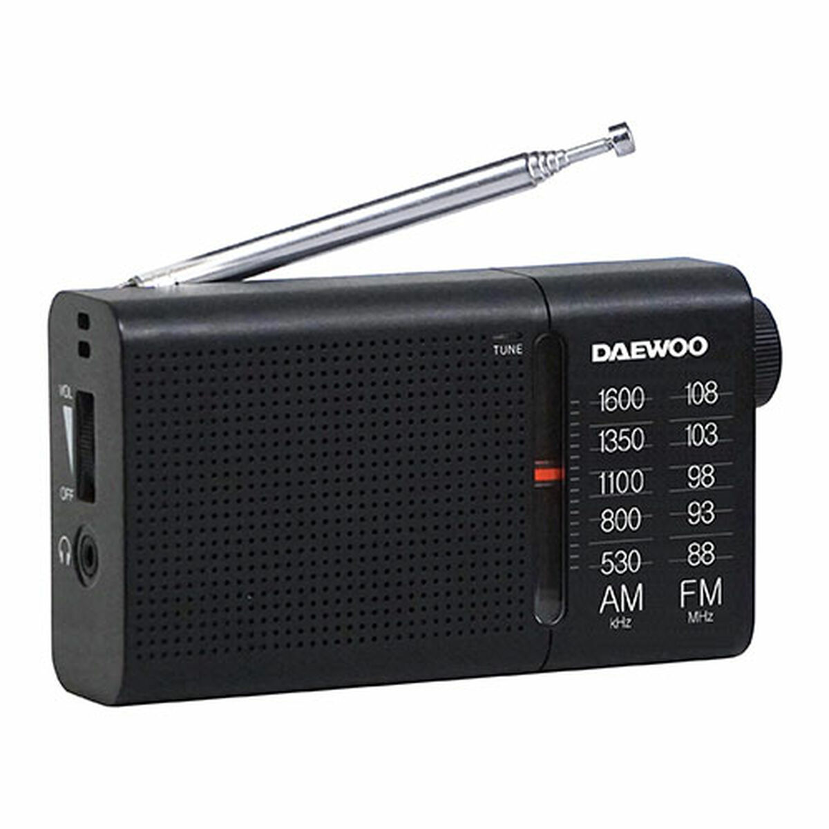 Transistorradio Daewoo Svart AM/FM
