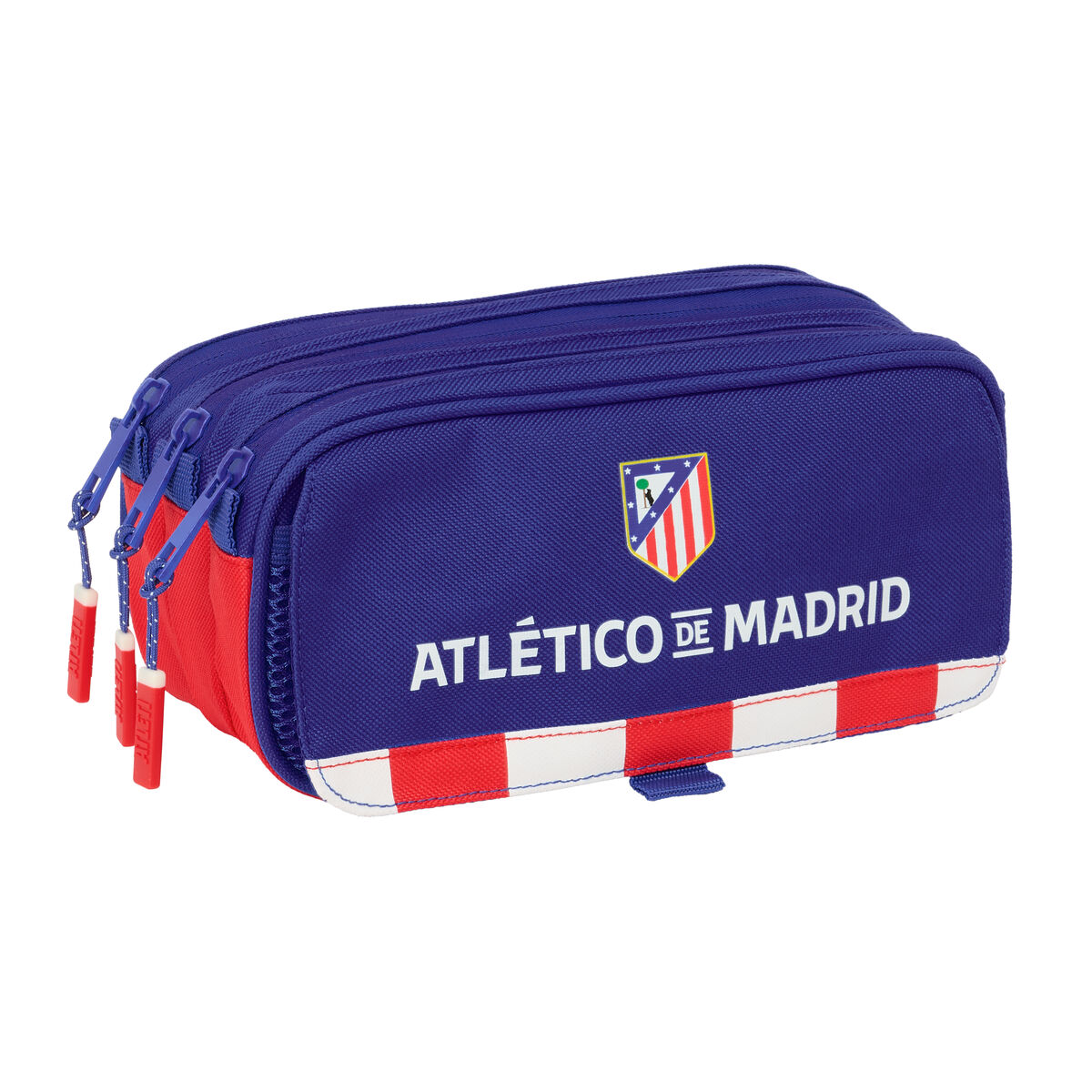 Tredubbel Carry-all Atlético Madrid Blå Vit Röd 21,5 x 10 x 8 cm